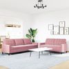 vidaXL 2-tlg. Sofagarnitur mit Kissen Rosa Samt 3278474 Bild 3