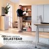 bümö Regal weiß, Standregal aus Holz für 5 Ordnerhöhen - Bücherregal 80 cm breit, Aktenregal für Ordner & Bücher, Büroregal, Holzregal, Ordnerregal, Aufbewahrungsregal, Buchregal, 4000-W Bild 4