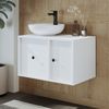 Roomart GUSTO-I-75 Badmöbel Set– 2-teiliges Badezimmermöbel Set - Waschbecken mit Unterschrank - H 45 x B 45 x T 75 cm • Weiß Bild 4