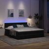 vidaXL Ottoman-Bett mit Matratzen & LEDs Schwarz 200x200 cm Samt 3312913 Bild 3