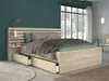 Vente-unique - TENALIA Bett Holz, Platte Beige - B 216,8 cm x H 98,2 cm x L 222,8 cm Bild 2