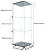 Furnishings Home Vitrine Glasvitrine stehend LED Standvitrine mit Glastüren, 2 bis 4 Ebenen (42 x 36 x 125 cm, 3 Fächer, Mit Sicherheitsschloss) Mit LED-Beleuchtung, Ladefunktion, Samt, 90x200 cm,perfekt für Sammler Bild 2