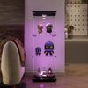 Furnishings Home Vitrine Glasvitrine stehend LED Standvitrine mit Glastüren, 2 bis 4 Ebenen (42 x 36 x 125 cm, 3 Fächer, Mit Sicherheitsschloss) Mit LED-Beleuchtung, Ladefunktion, Samt, 90x200 cm,perfekt für Sammler Bild 5
