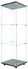 Furnishings Home Vitrine Glasvitrine stehend LED Standvitrine mit Glastüren, 2 bis 4 Ebenen (42 x 36 x 125 cm, 3 Fächer, Mit Sicherheitsschloss) Mit LED-Beleuchtung, Ladefunktion, Samt, 90x200 cm,perfekt für Sammler Bild 4