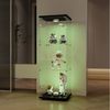 Furnishings Home Vitrine Glasvitrine stehend LED Standvitrine mit Glastüren, 2 bis 4 Ebenen (42 x 36 x 125 cm, 3 Fächer, Mit Sicherheitsschloss) Mit LED-Beleuchtung, Ladefunktion, Samt, 90x200 cm,perfekt für Sammler Bild 3
