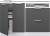 Küchenschrank für Dachschrägen R-Line Anthrazit-Gold/Weiß 120 cm 2er Set Vicco Bild 5