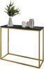 AX LIVING Konsole für Flur Lortie 100 cm schwarz weißes Metallgestell Bild 2