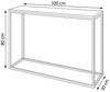 AX LIVING Konsole für Flur Lortie 100 cm schwarz weißes Metallgestell Bild 3
