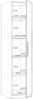 FORTE Cadixo Kleiderschrank, Holzwerkstoff, Beige, 51,2 x 212,9 x 58,9 cm Bild 5