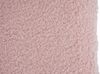 6er-Set Esszimmerstuhl HWC-K88, Lehnstuhl Stuhl, Holz Poly-Rattan Metall Bouclé ~ Stoff/Textil rosa Bild 4