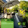 tillvex® Alu Sonnenschirm Rechteckig Ø 330 cm Braun + Abdeckung mit Kurbel | Ampelschirm Eckig mit Ständer & Windschutz | Gartenschirm UV-Schutz Aluminium | Kurbelschirm Marktschirm wasserdicht 360° drehbar Bild 3