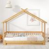 Ausziehbett 90/180×200 cm Hausbett aus Massivholz – erweiterbar, mit dreiseitigem Geländer Bild 3