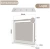 ZMH Schminkspiegel mit Beleuchtung Dimmbar mit 3 Farblichtmodi für Schminktisch (Packung, 1-St, 1*Schminkspiegel mit Beleuchtung), Weiß USB Anschluss 5 Facher Vergrößerun für Ankleidezimmer Bild 2