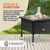 CASARIA® Polyrattan Beistelltisch 50x50x45cm Schwarz Bild 4