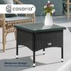 CASARIA® Polyrattan Beistelltisch 50x50x45cm Schwarz Bild 2