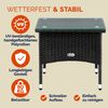 CASARIA® Polyrattan Beistelltisch 50x50x45cm Schwarz Bild 3