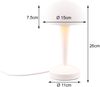LED Tischleuchte CANARIA aus Metall mit Touchfunktion Weiß Gold, Höhe 26cm Bild 4