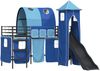 vidaXL Kinderloftbett Uni Schwarz und Blau 75 x 190 cm Metall 42020878 Bild 4