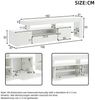 KLAM HOME Lowboard 192*37*53cm TV schrank mit 3 schränke (Fernsehschrank Mit LED, Hochglanz Lowboard und Fernsehtisch), TV-Board und TV-Kommode Geeignet für Fernseher um 85 Zoll, Weiß Bild 2