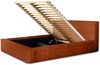 Polsterbett Doppelbett OMAHA 140x200cm Komplettset in Stoff Macau Ziegelrot Bild 2
