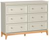 Lomadox Kommode WILNA-161, Beige, 135,5 cm breit, feine Profilfräsung, Massivholz Füße, Softclose Bild 3