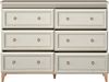 Lomadox Kommode WILNA-161, Beige, 135,5 cm breit, feine Profilfräsung, Massivholz Füße, Softclose Bild 2