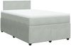 vidaXL Boxspringbett mit Matratze Hellgrau 120x200 cm Samt 3287704 Bild 2
