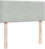 vidaXL Boxspringbett mit Matratze Hellgrau 120x200 cm Samt 3287704 Bild 5