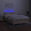 vidaXL Boxspringbett mit Matratze & LED Creme 120x190 cm Stoff 3270114 Bild 5