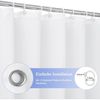 Duschvorhang 180X200cm Blau Textil Wasserdicht Waschbar mit 12 Ringen Bild 4