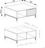 AX LIVING Couchtisch mit Ablage Berlinette 6 Rillen dunkelblau Bild 3