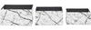 Aufbewahrungskorb Kunstleder Marmor Optik weiß schwarz 3er Set LARSA Bild 4