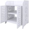 JEOBEST Schuhregal Schuhschrank für den Eingangsbereich, Schrank, Schlafzimmer, Flur, (2/3/4 Ebenen) mit 2 Türen Schuhablage Bild 2