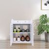 JEOBEST Schuhregal Schuhschrank für den Eingangsbereich, Schrank, Schlafzimmer, Flur, (2/3/4 Ebenen) mit 2 Türen Schuhablage Bild 4