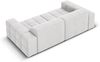 Micadoni Sofa Jennifer 3-Sitzer Samt Silber Bild 4