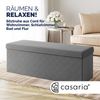 CASARIA® Sitzbank mit Stauraum Cord inkl. Boxen L Anthrazit Bild 2