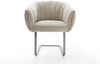 Freischwinger Jada-Flex Webstoff Soft Beige Freischwinger flach Graphit Taschenfederkern Bild 2