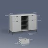 Livinity® Kommode Aterno, Grau, 120x81.2 cm mit 2 Schubladen und 2 Türen (1 St) Bild 3