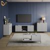 Livinity® Kommode Aterno, Grau, 120x81.2 cm mit 2 Schubladen und 2 Türen (1 St) Bild 2