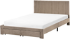 Bett mit Schubladen Samtstoff LONZAC 140 x 200 cm Taupe Bild 4