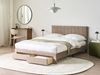 Bett mit Schubladen Samtstoff LONZAC 140 x 200 cm Taupe Bild 3