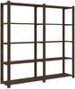 vidaXL Lagerregal mit 5 Böden Braun 170x38x170 cm Massivholz Kiefer 373395 Bild 5