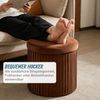 Relaxdays Hocker aus Samt mit Stauraum Bild 3