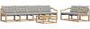 vidaXL Outdoor-Sofagarnitur 7 pcs Weiß und Hellgrau 79 x 79 x 37 cm 3388453 Bild 2