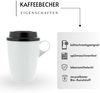 Bio Kaffeebecher To Go 400ml BPA-frei Spülmaschinenfest Coffee Cup Mehrweg Grau Bild 5