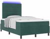vidaXL LED Boxspringbett mit Kopfteil Dunkelgrün 120 x 190 cm Samt 3343301 Bild 3