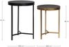 Beistelltisch Miyara 2er-Set, Metall und Glas, modern rund, schwarz gold für Dein Zuhause Bild 4