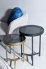 Beistelltisch Miyara 2er-Set, Metall und Glas, modern rund, schwarz gold für Dein Zuhause Bild 5