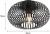 LED Deckenleuchte Gitter Lampenschirm Metall in Schwarz, Ø 30cm Bild 4