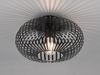 LED Deckenleuchte Gitter Lampenschirm Metall in Schwarz, Ø 30cm Bild 3